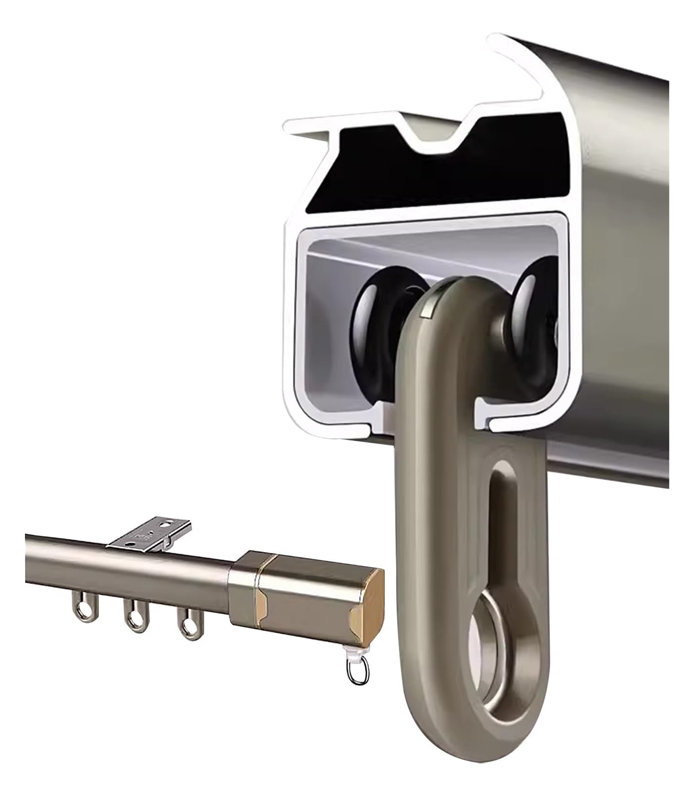 WQPMNYG Heavy Duty Aluminium Curtain Tracks & Fittings 30ft to 5ft Ceiling Mount Room Divider Rod for Hospitals Dorms Showers & Home UseDurable & Versatile.
