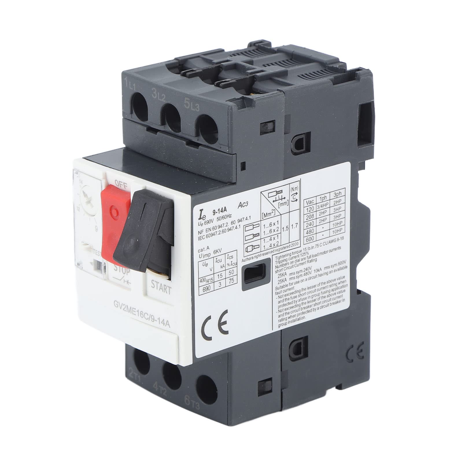 Interrupteur de montage de rail 35 mm pour pompe et ventilation