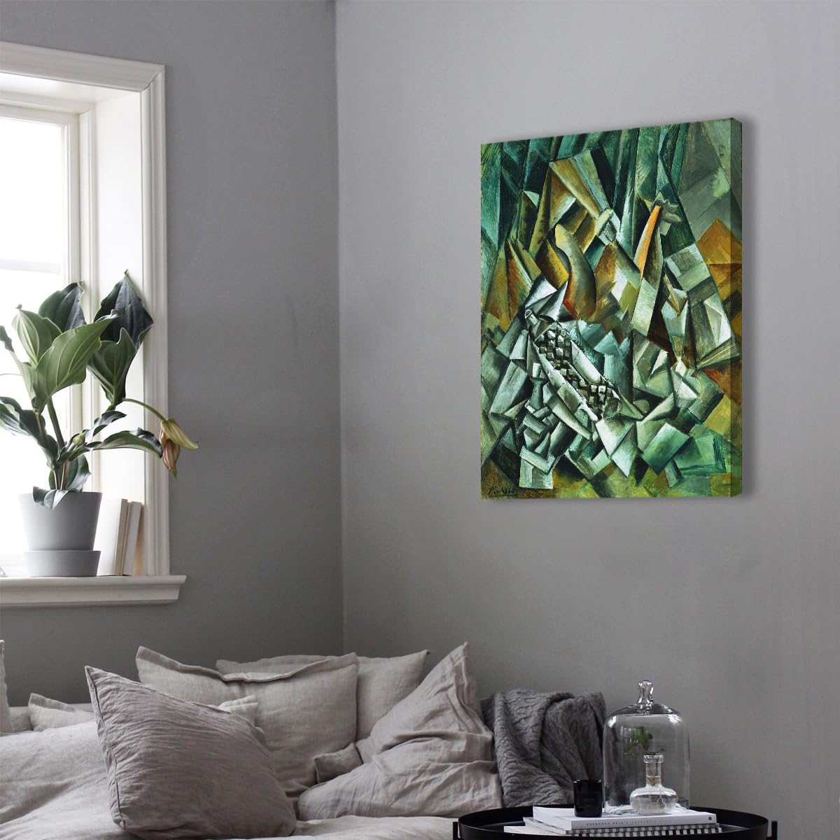 SHENGPOSTER Pablo Picasso Martwa natura Anis Del Mono butelka wydruki na płótnie Kubizm Geometryczna sztuka ścienna słynna replika obrazu do wnętrz Home Office 80x96 cm