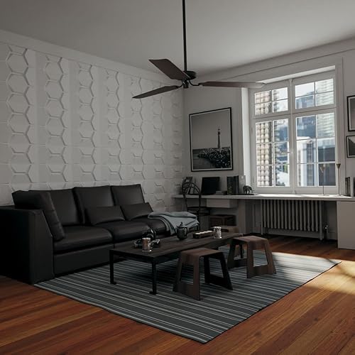 Miniatura 8 de Ekena Millwork WP20X20CYWH-CASE-50 19 5/8 pulgadas de ancho x 19 5/8 pulgadas de alto Colony EnduraWall Decorativo 3D Panel de pared Cubiertas