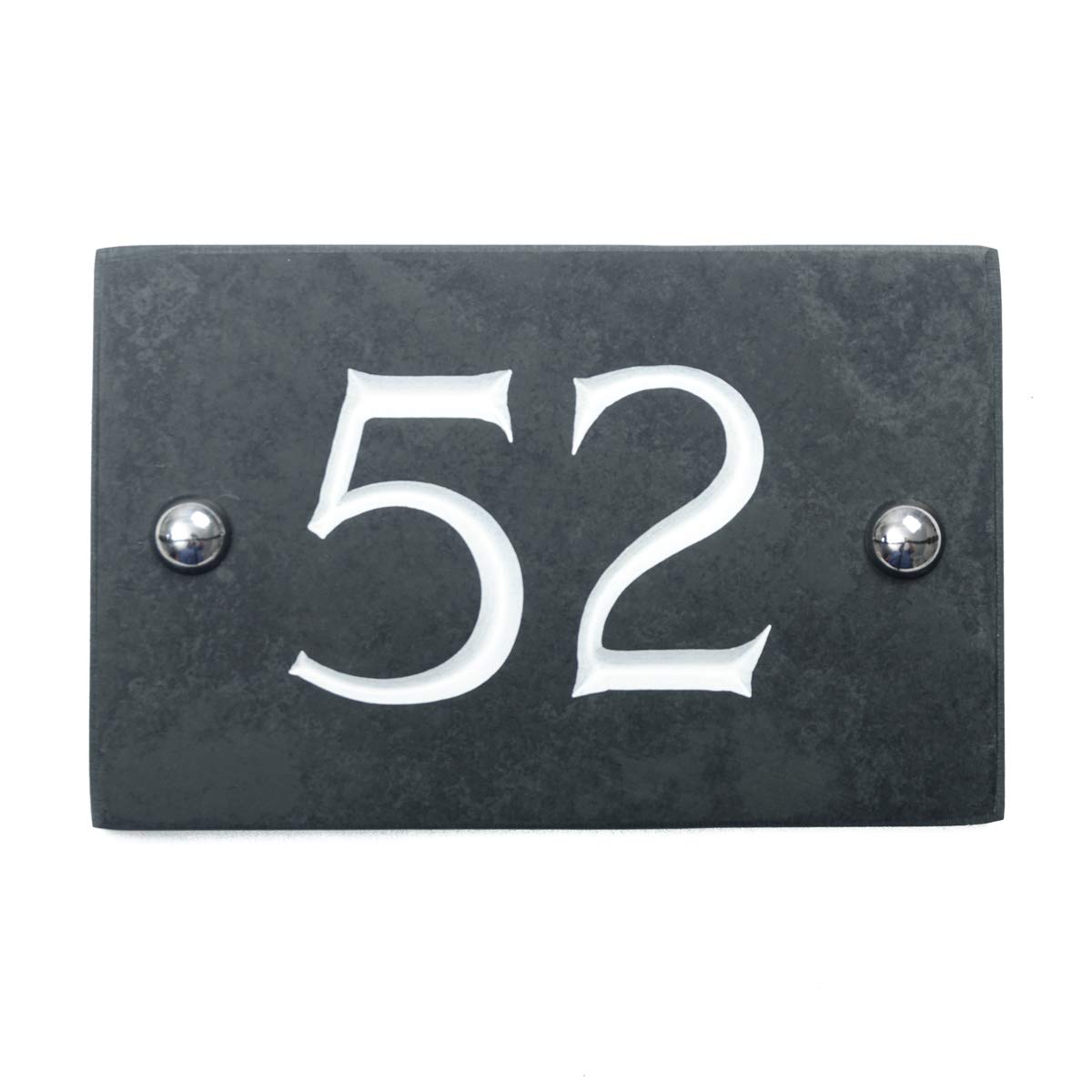 Slate Engraved House Number 52