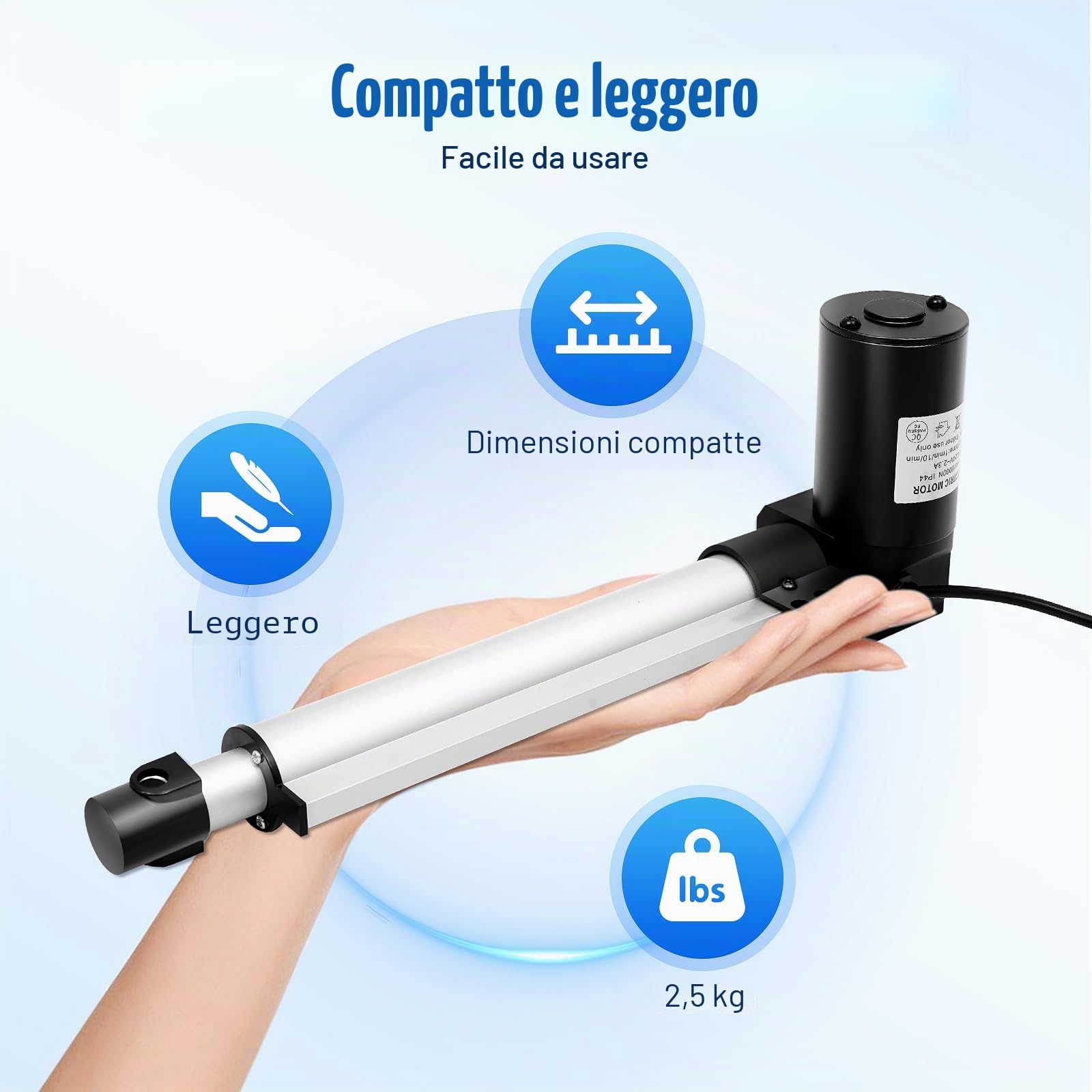 Attuatore lineare 6000N 220V, attuatore lineare elettrico per finestre, motore lineare per apriporta, per tavoli TV, letti da massaggio e dispositivi microelettrici, 230mm