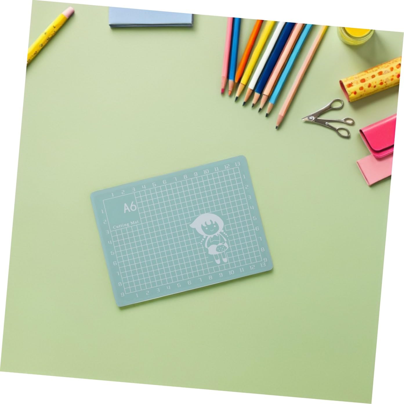 8 pezzi Tappetino da Taglio Doppia Faccia per Studenti Tappetino Fai da Te Anti-scivolo Precisione per Cucito e Quilting Leggero e Portatile per Progetti Manuali