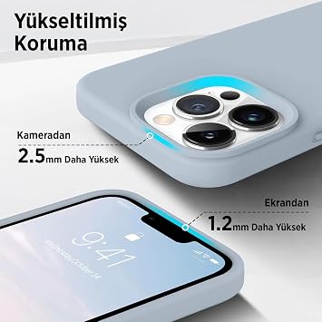 Bix iPhone 15 Pro Silikon Kılıf MagSafe Uyumlu Güçlü Koruma Darbe Emici Gece Mavisi
