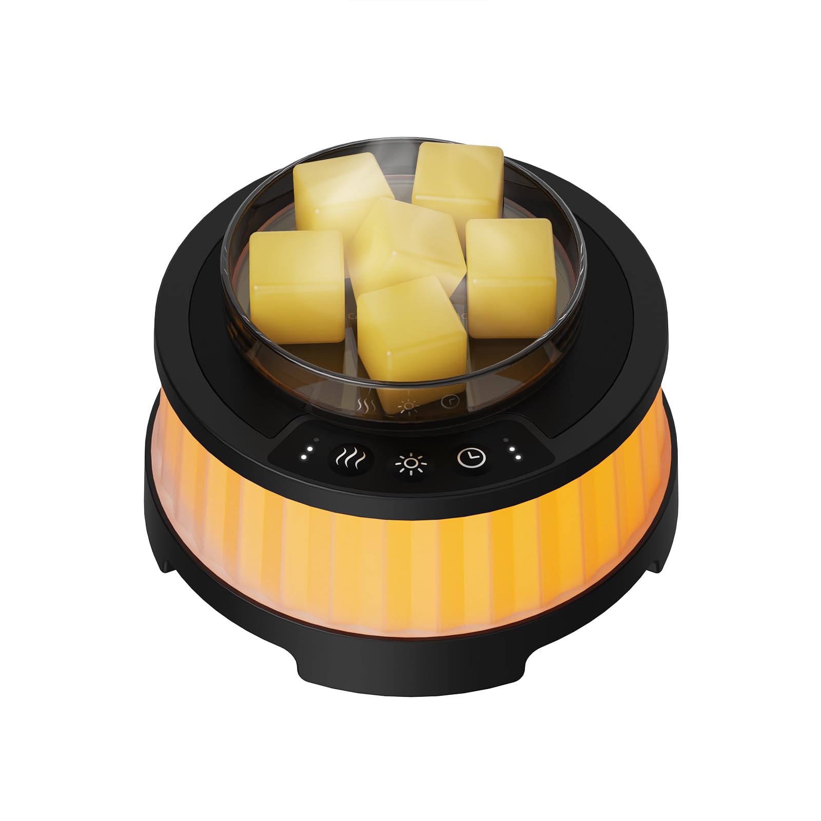 INXDOLHOM Scaldacera, Scalda Tazza con 7 Colori LED Cambiatore di Luce, Arrestatore Automatico, Scaldatore Candela Intelligente con 3 regolazioni di Temperatura,Lampada scalda Candela