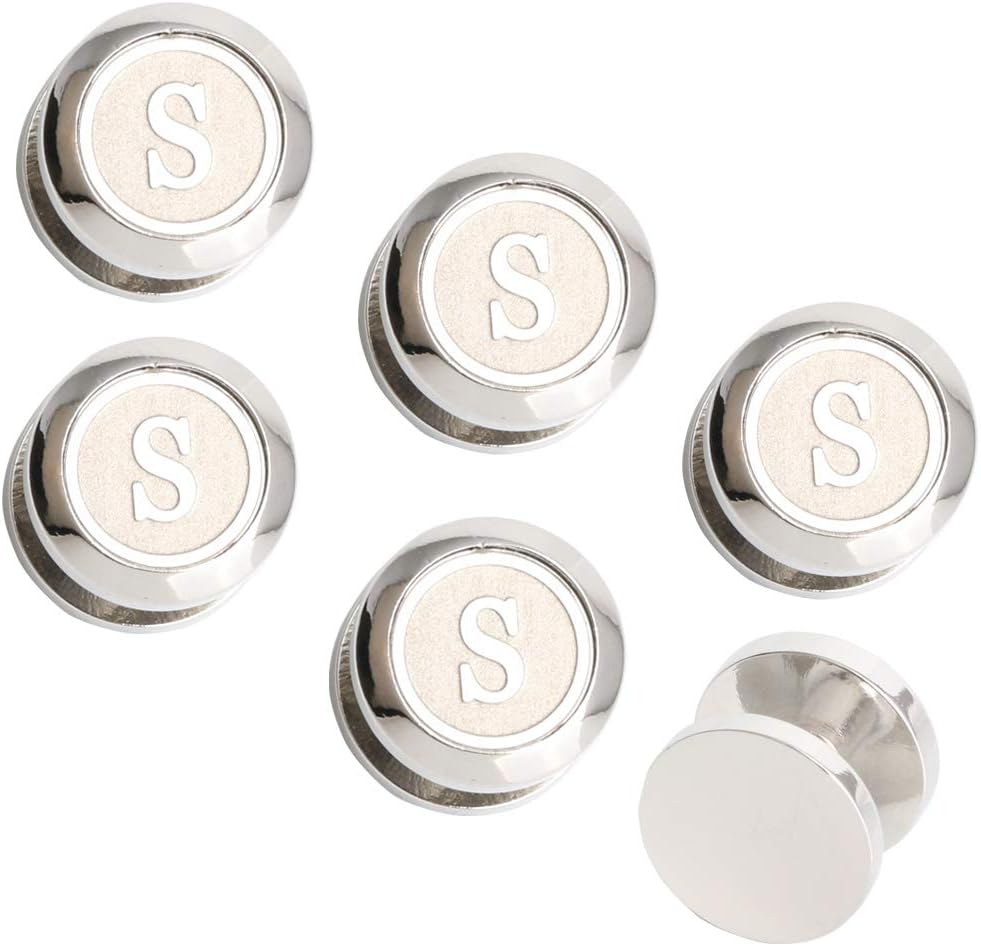 Mens Cufflinks and Studs Tuxedo Shirts Business Wedding Initials Alphabet A-Z Gift Set
