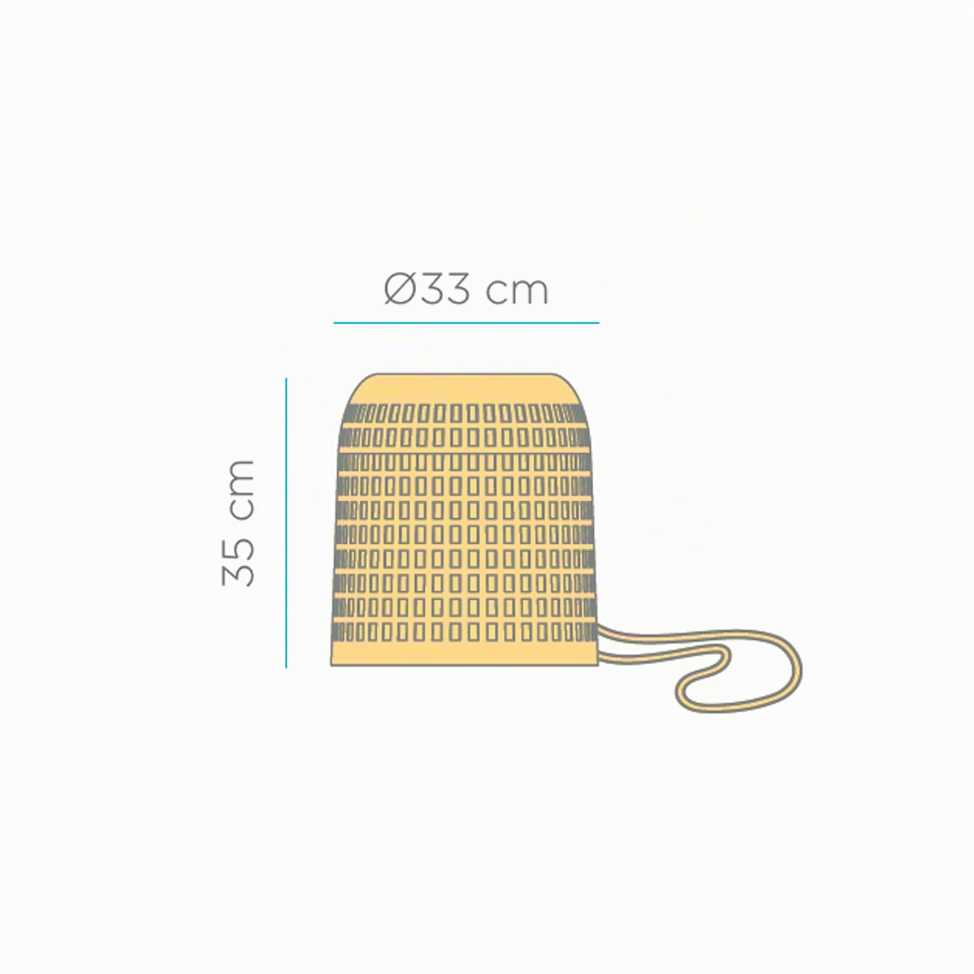 newgarden - Lámpara de Exterior y Colgante Portátil Sin Cables Positano con Luz de 900 Lúmenes LED Cálida 3000K. Hecha de Fibras Naturales con Batería Recargable Sin Instalación