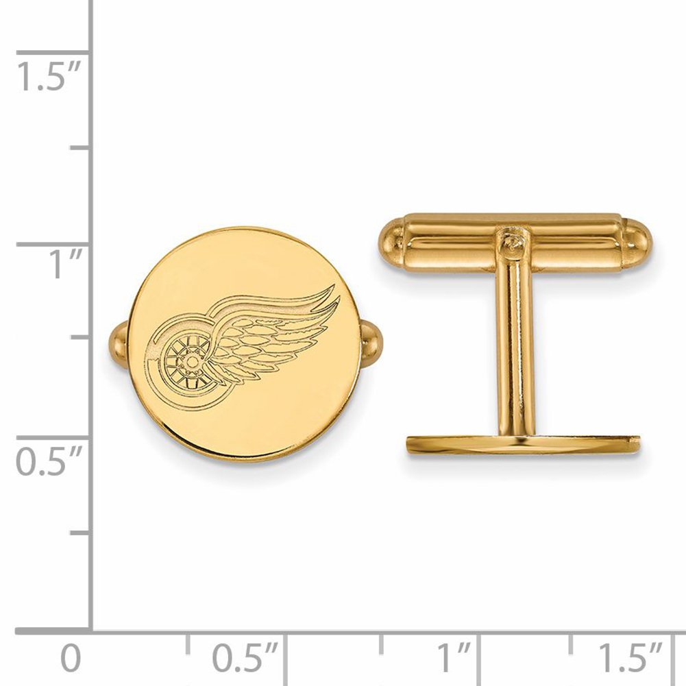 Detroit Red Wings Cufflinks (Gold Plated)