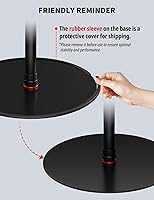 Vista 8 de IFOOTAGE Monopod de base redonda A400, soporte de luz de fotografía de 79 pulgadas con base plana, trípode de estudio de aluminio para grabación