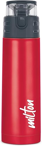 Vista 17 de Milton Thermosteel Aura 1000 - Termo aislado al vacío de doble pared, 33.8 fl oz, 1.05 litros Botella de agua fría y caliente las 24 horas, acero