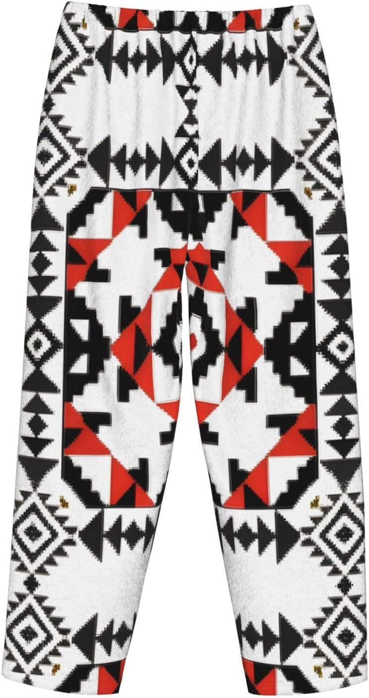 Decorative Art Print Cozy Women'S Flannel Pajama Pants,Perfect For Christmas And Everyday Comfort