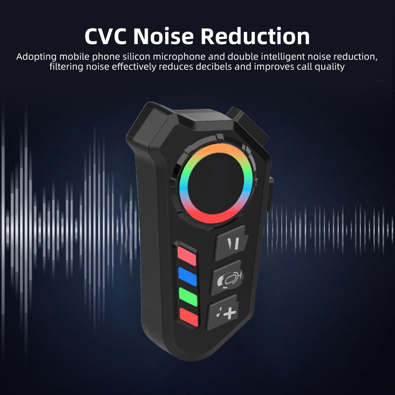 GOWENIC Motorcycle Helmet Speaker, Motorcycle Bluetooth 5.4 Helmet Headset, Automatic Answer, Call & Music Control, Noise Reduction, Wake Up Siri, IP68 Water Proof, for All Helmets