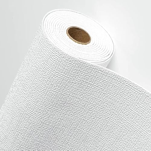 Rouleau de Papier Peint Autocollant - Imperméable et Résistant à l'humidité, Réduction du Bruit et Isolation Thermique | Papier Peint à Coller Facile pour Décoration Intérieure (Blanc: 2,8m*50cm*2,5mm
