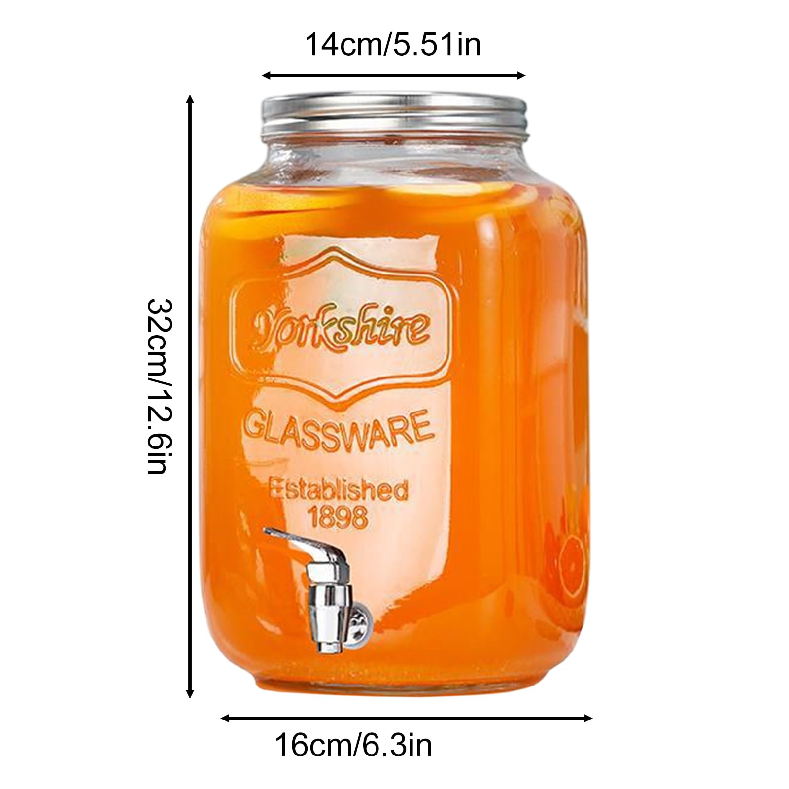 Szklany Dozownik Napojów Przezroczysty Dzbanek Ze Szczelnym Kranikiem