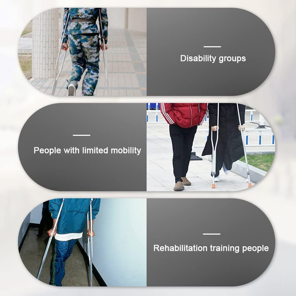 Muletas para Niños, Muletas Médicas Ligeras de Aluminio, Muletas Ajustables en Altura para Caminar, Altura Aplicable 110~135cm