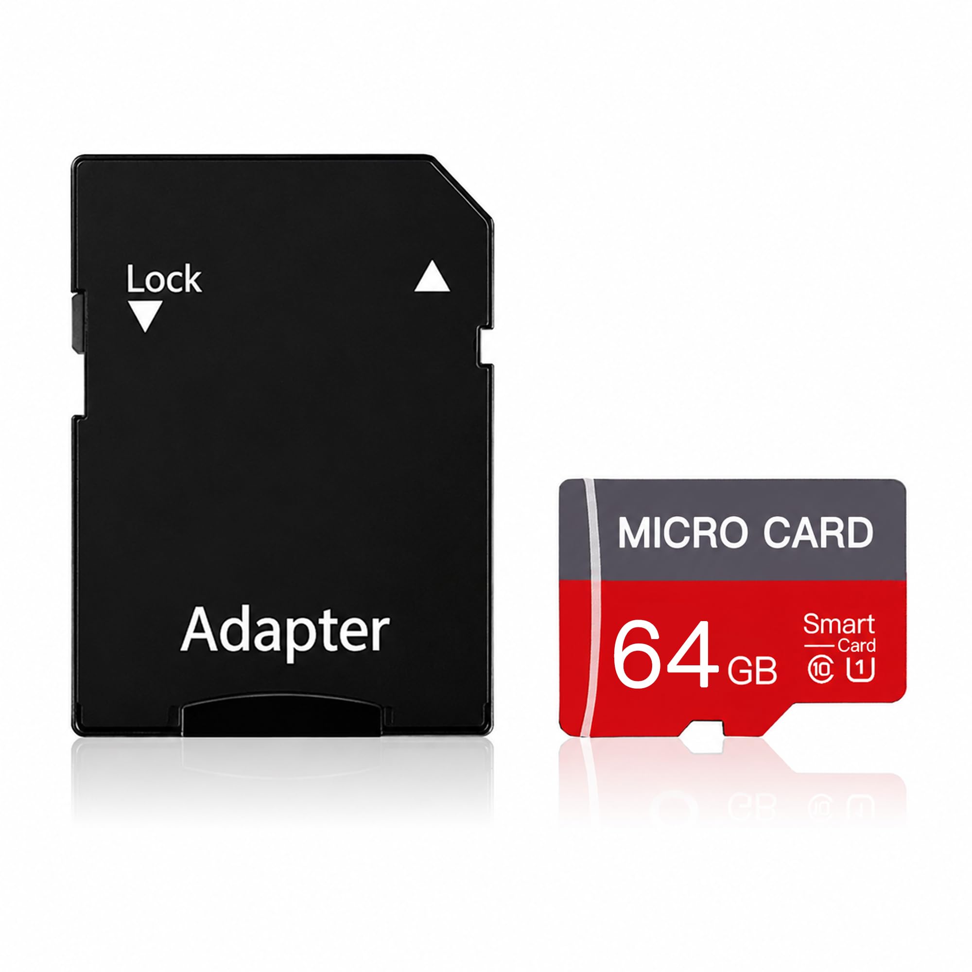 Confezione da 2 schede di memoria Micro SD da 64 GB, classe 10, U3, con adattatore per smartphone, tablet e fotocamere