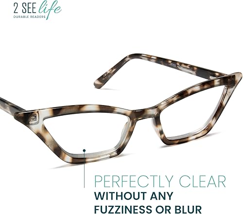 Miniatura 10 de Lentes de lectura con diseño de ojo de gato para mujer con aspecto elegante y alta visión, lectores sólidos y resistentes para mujeres, cómodos para