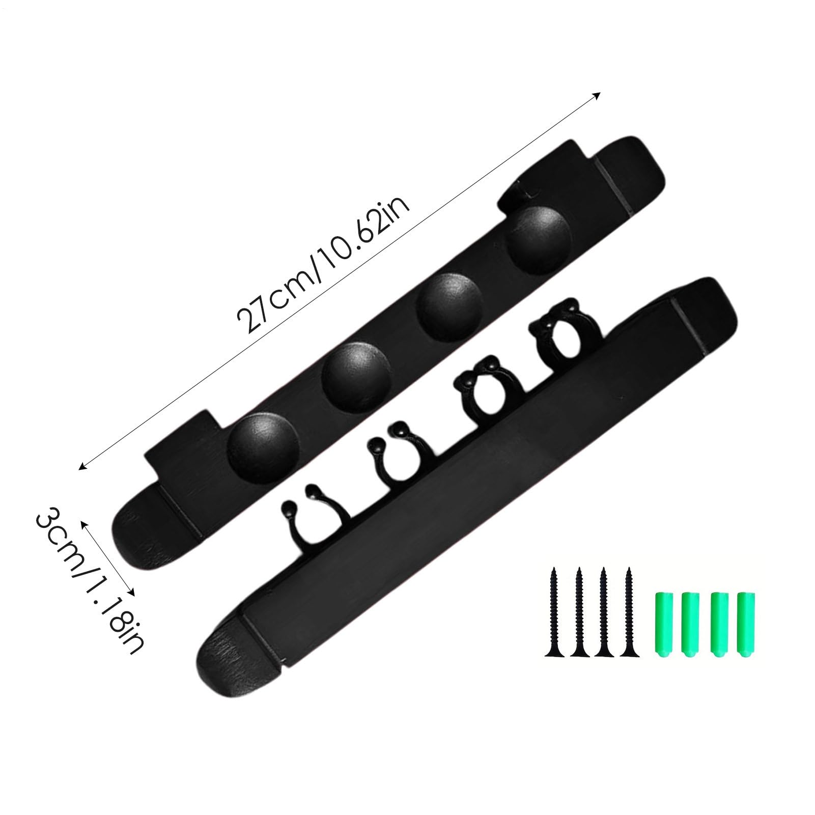 Soporte de pared para tacos de billar, soporte para tacos de billar | Porta tacos de billar de madera dura con 4 clips para taco – Soporte de billar de madera dura, soporte para tacos de billar R