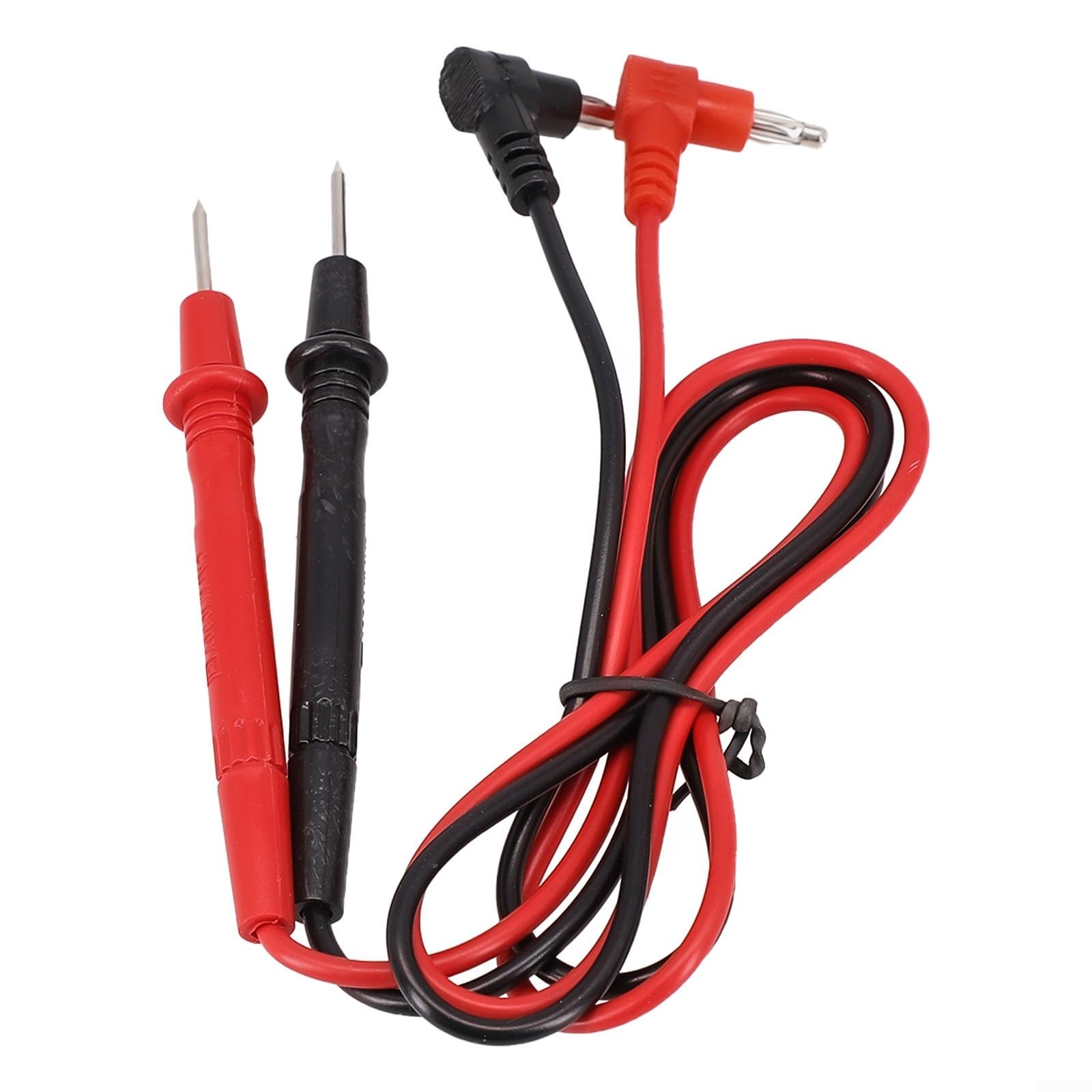 Cavi di prova per multimetro 1000 V 10 A, conduttori in rame schermato in silicone con punte in plastica resistente al calore, lunghezza 70 cm, rosso e nero, per multimetro standard tester