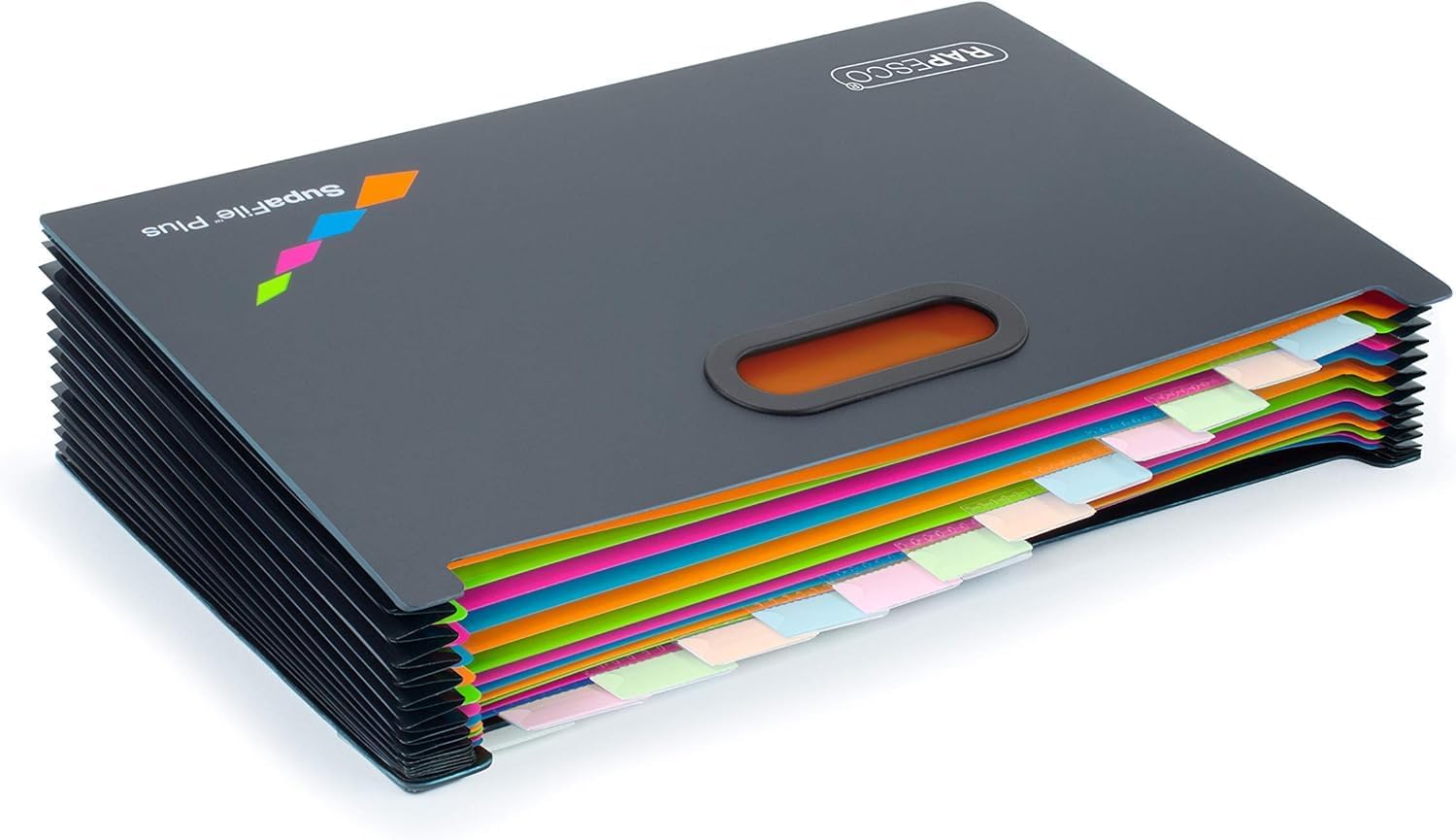 Rapesco 1552 SupaFile Plus 26-Part Desktop Expanding File Organiser Oversized to Fit Files and Folders up to 38.5 cm Wide, A4+