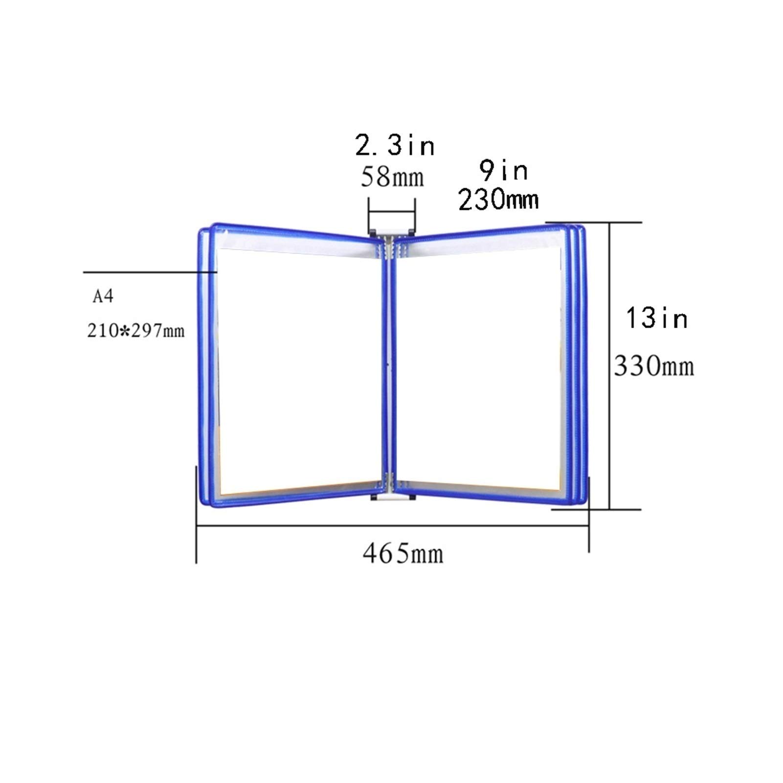Präsentationsmappe, Magnetischer Dokumentenhalter A4, Wandvitrine, Aktenhalter(Black)