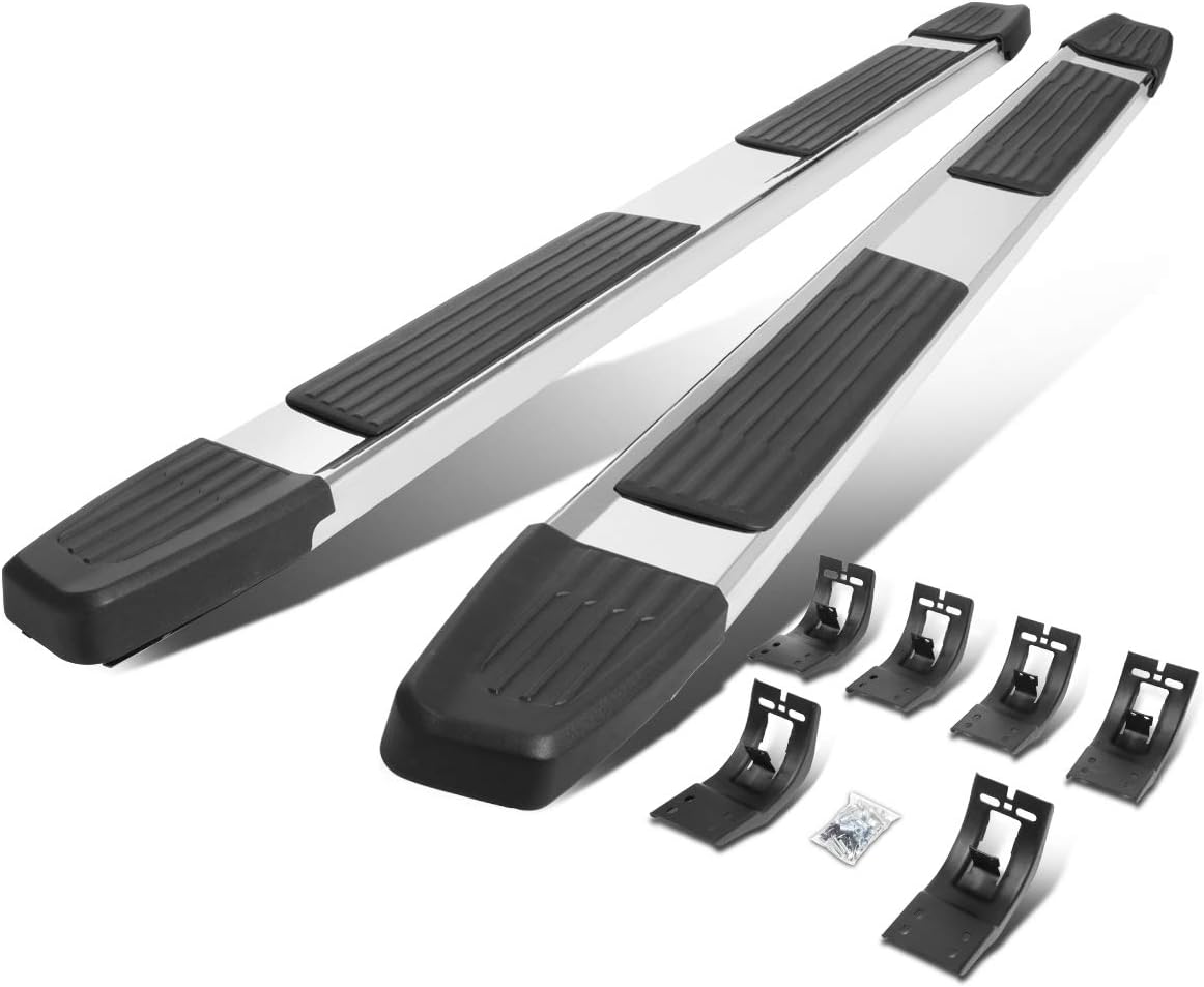 Auto Dynasty 6 Inches Side Step Nerf Bar Running Board Compatible with Dodge Ram 1500 Extended/Quad Cab 09-24 - Stainless Steel - Chrome Polished