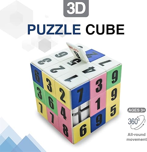 Miniatura 2 de Cubo de rompecabezas de números 3D, juego suave, duradero, juguete para niños y adultos