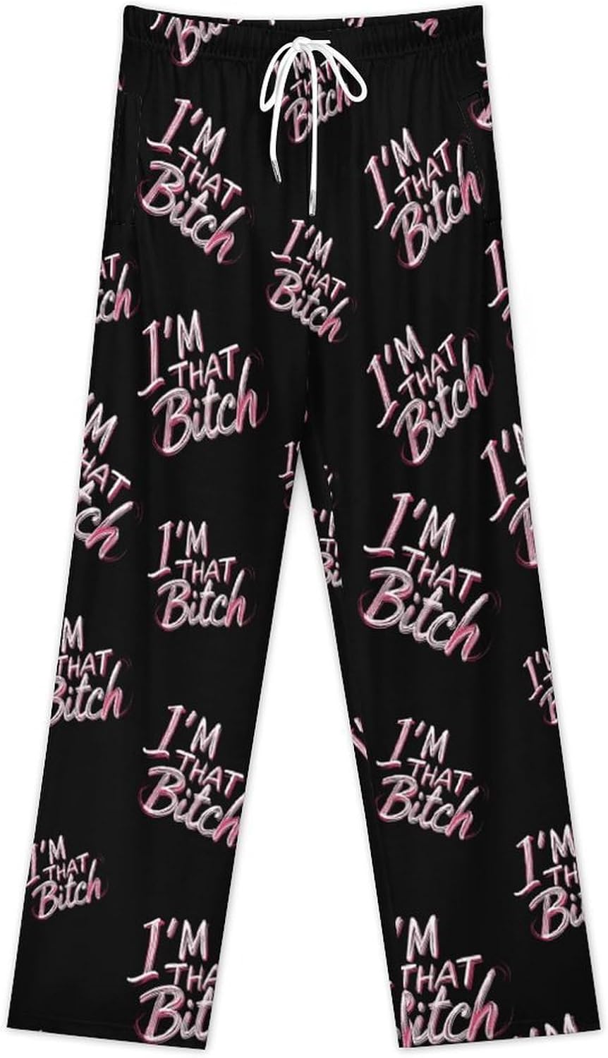I‘m That Bitch Women’s Pajama Pants Comfy Lounge Pj Bottoms Sleepwear with Pockets And Drawstring