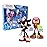 Official Sonic The Hedgehog Metallic Knuckles & Shadow 4 Action Figures - Buildable, Interchangeable Arms & Accessories, Collector Window Box