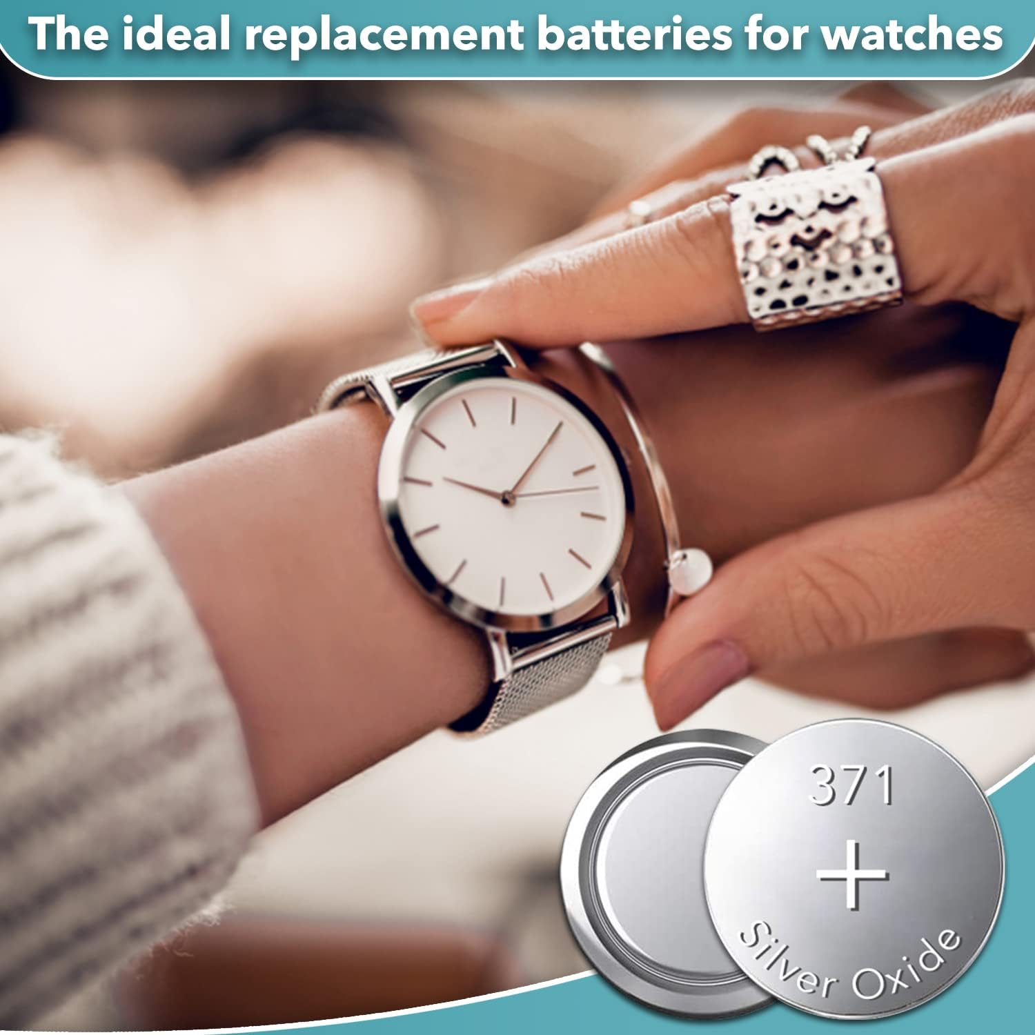 Loopacell Watch Battery Button Cell (2X Pack of 5) - 371, 370, SR920SW, 1188SO, SR69, SP370, 1171SO, SP371, V371, V370, G64, LR920, AG6, 605, GP71, RW315 1.55V Silver Oxide Watch Batteries