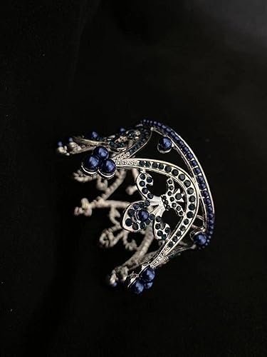 Miniatura 4 de Corona para cumpleaños, mini tiara azul para decoración de fiesta de boda, Diamante falso