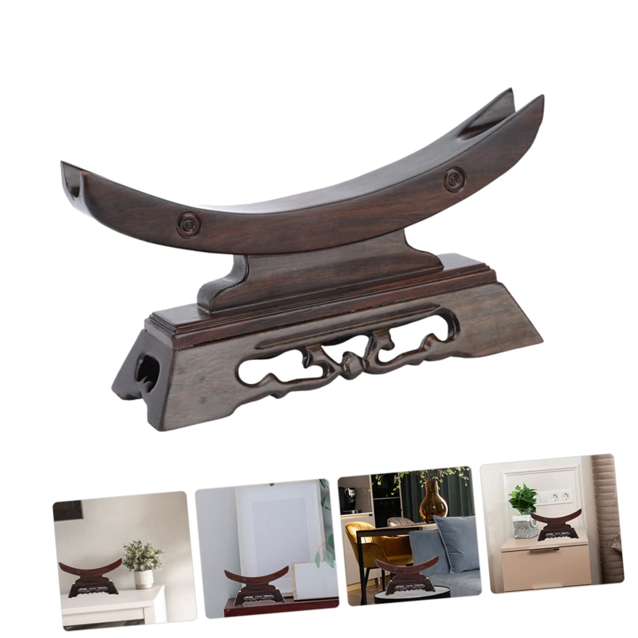 Cabilock Exhibidor De Espadas De Palisandro Soporte De Madera Para Decoración Elegante