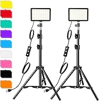 Vista 1 de Kit de iluminación de video fotográfico, luces LED de transmisión de estudio con 70 cuentas y filtro de color para cámara, foto, escritorio
