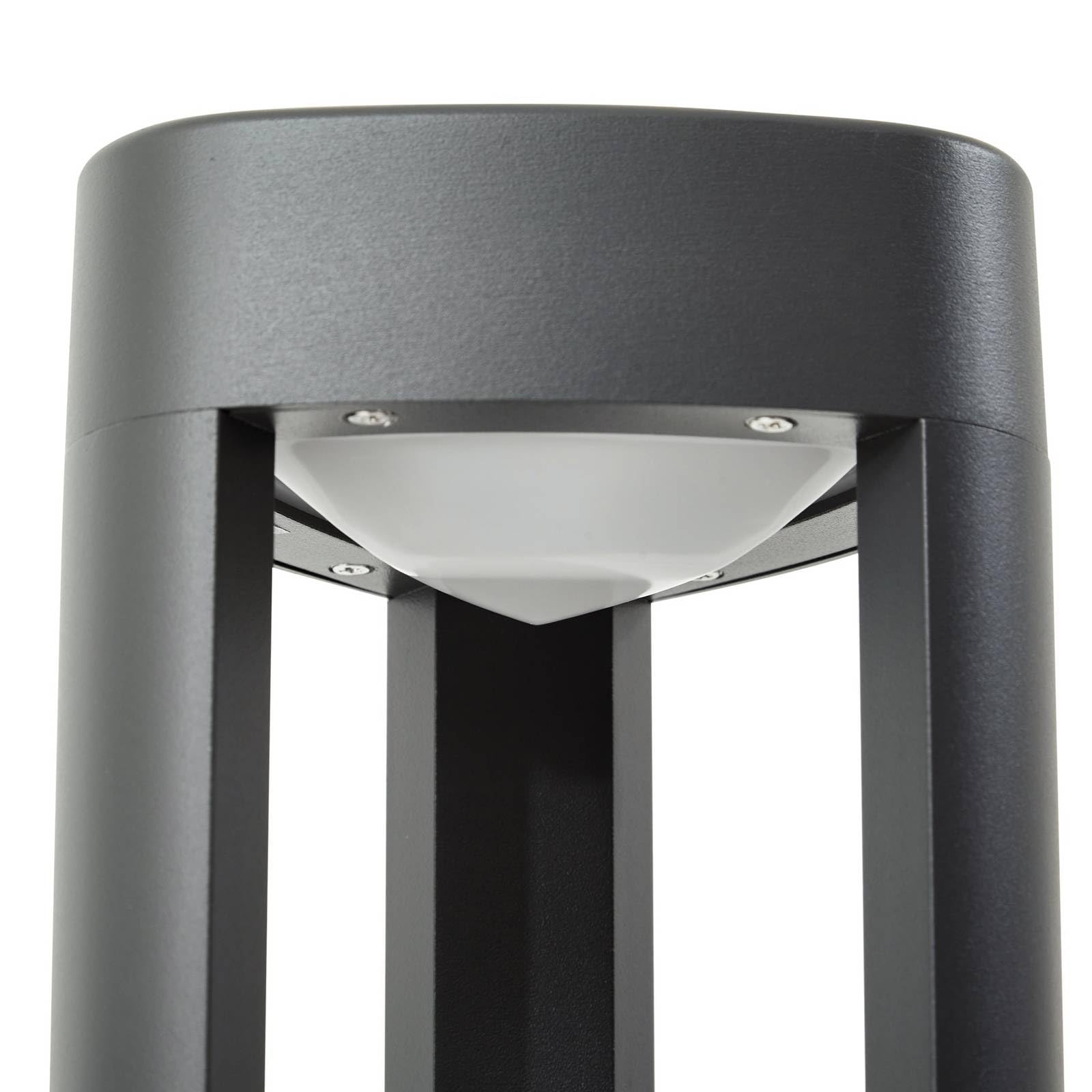 Lucande LED Außenleuchte Pirron (spritzwassergeschützt (Modern) in Schwarz aus Aluminium (1 flammig,) - Wegeleuchte Pollerleuchte Wegelampe Sockelleuchte