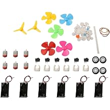 DC Motor Kit for STEM Projects, High Torque 3V-12V Electric Motors with Propellers and Gears for DIY Science for Educational Models