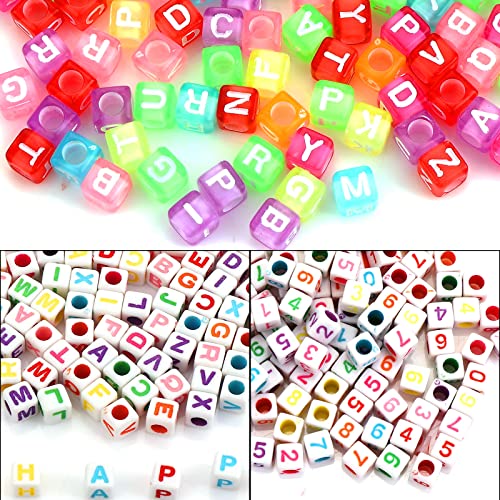 Kit Manualidades Letras Nombres 100 Cuentas Acrílicas De Alfabeto Blancas 7mm - Planas, Redondas, Letras A-Z, Ideales Para Manualidades Abalorios Letras Manualidades