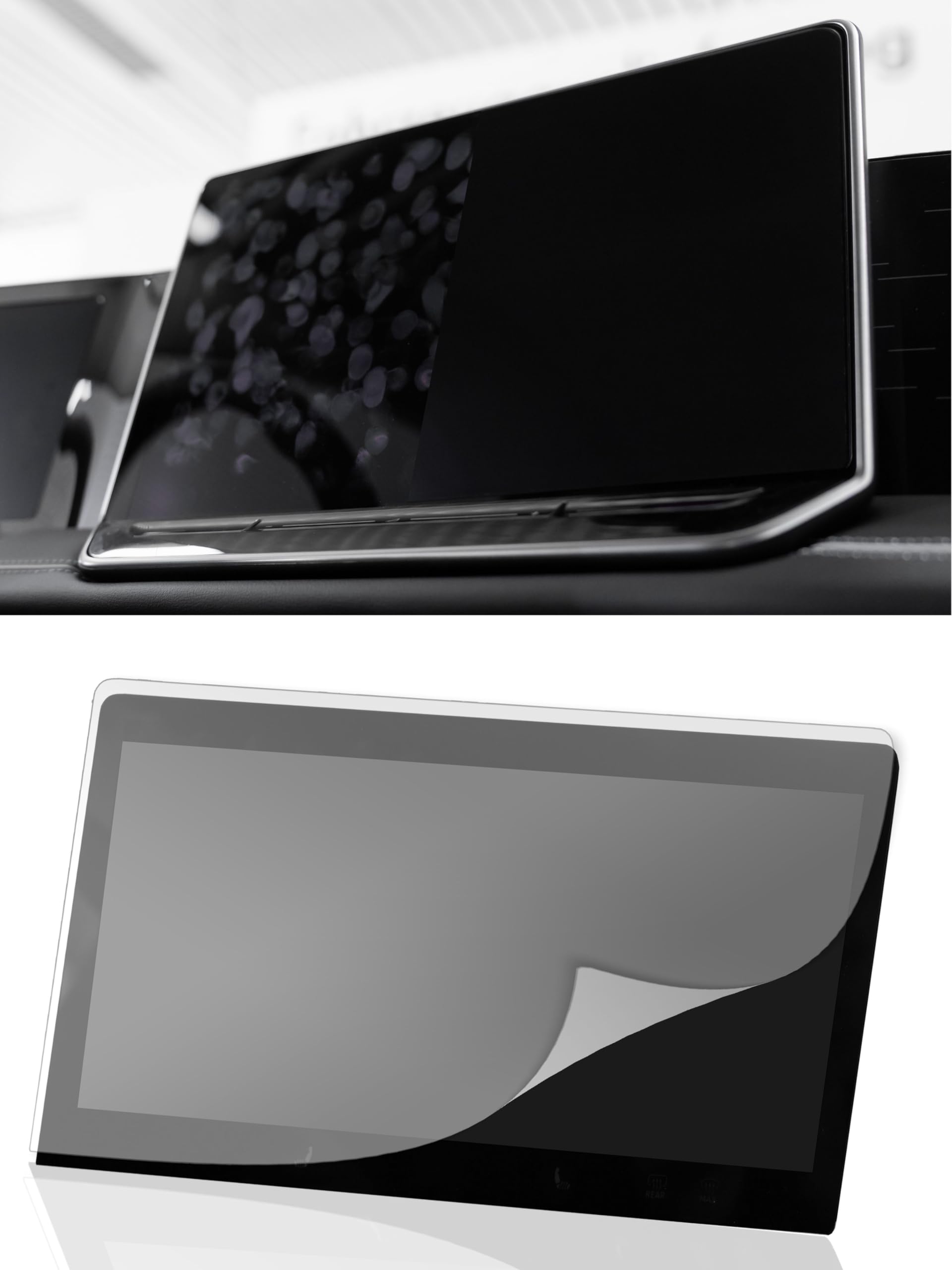 DISSKIN® Displayschutzfolie passend zu VW Golf 8, Passat, Tiguan, ID.4 und ID.5 (ab 2024) mit 12,9 Zoll Display - selbstheilend durch Wärme, Anti-Fingerabdruck, WS-DP-1396-002