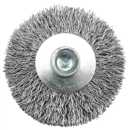 Image of CHENJIN 2PCS Mini Stainless Steel Polishing Grinding Head 19x50mm Wire Wheel Brush for Drill Attachment Mobile Car Parts Polishing Nylon Brush Surface Preparation for Painting Coating and Pre Plating