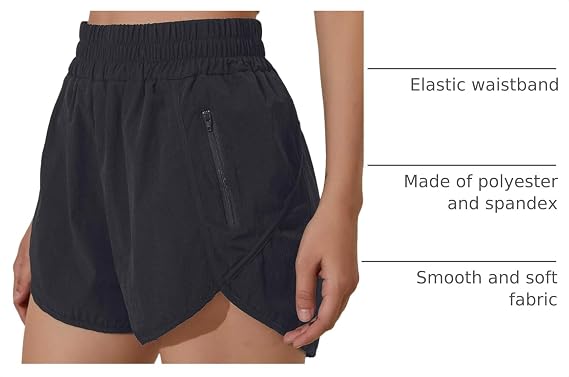 BMJL 2.5 Running Shorts for Women High Waisted Quick Dry Short with Pocket