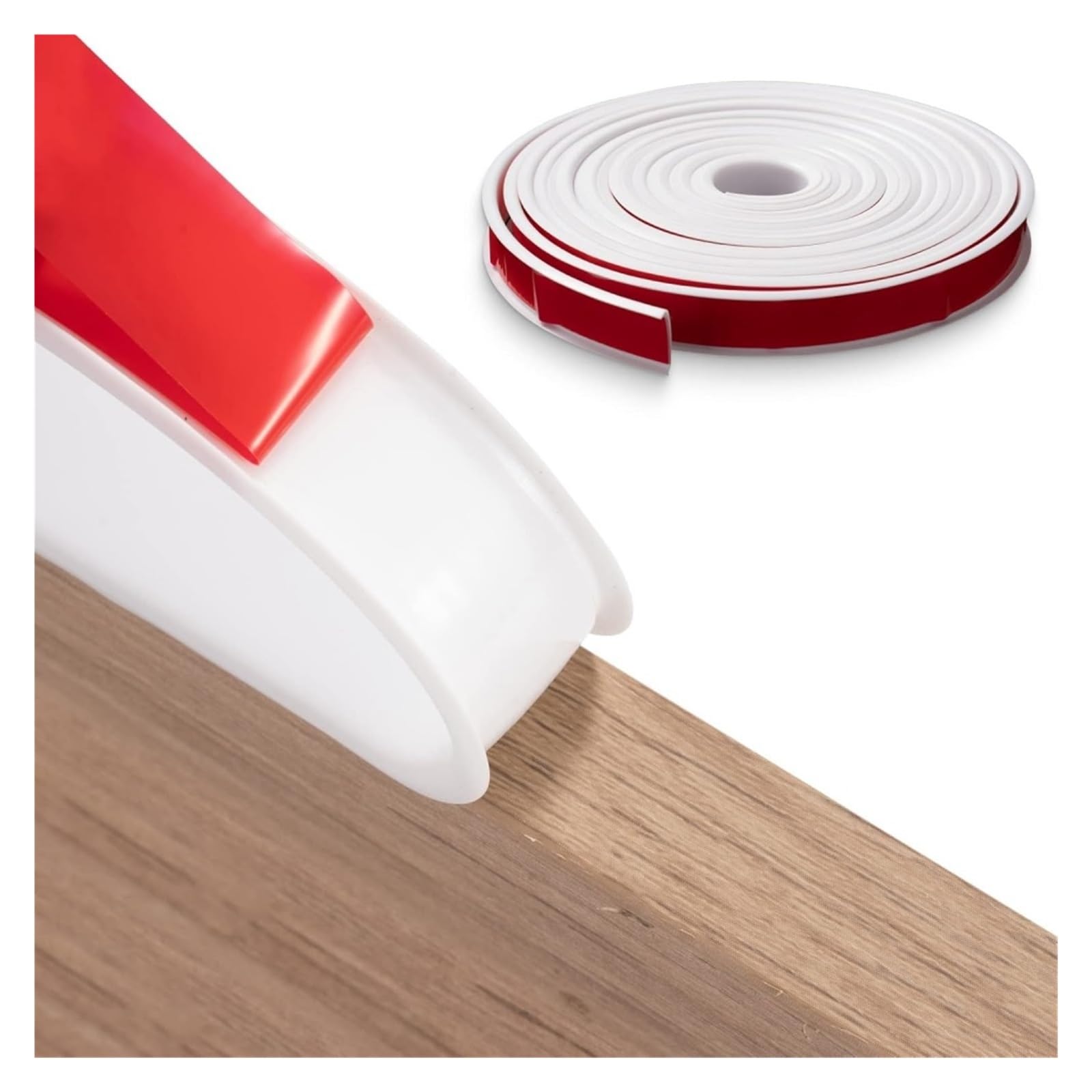U Shape Edge Banding 1pc 10mX18mm U-Shape Edge Banding Self Adhesive Veneer Edging Furniture Edge Protector for Cabinet Repair Furniture Restoration(WHITE)