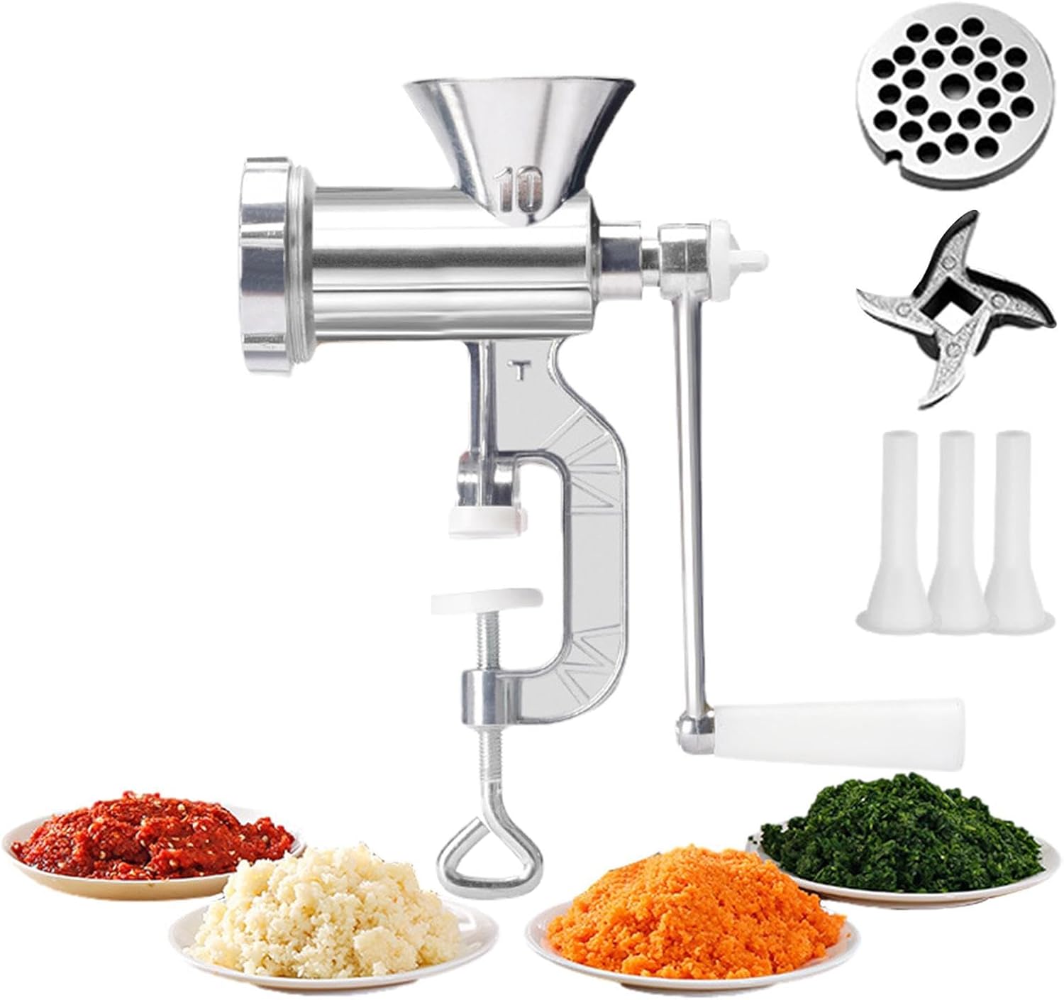 Meat Ground Machine – Manual Meat Mincer, Heavy Duty Sausage Maker, Detachable Food Grinder, Non Slip Base Design | Ideal For Kitchen Home Cooking Sausage Beef Pork Grinding Preparation