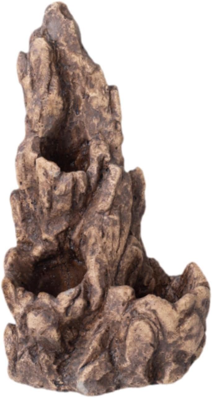Reptile Artificial Rock Cave Reptile Landscape Decoration Rock Rockery Ornament Landscaping Model for Bearded Dragon Tortoise, Brown