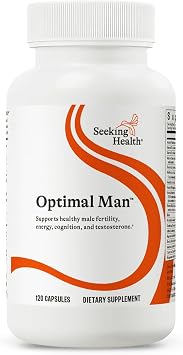 Seeking Health Optimal Man - Multivitamin Supplement with Zinc, Active Folate, Alpha-Lipoic Acid - Multivitamin Supports Energy & Brain - Support Aging & Mens Health - 30 Servings