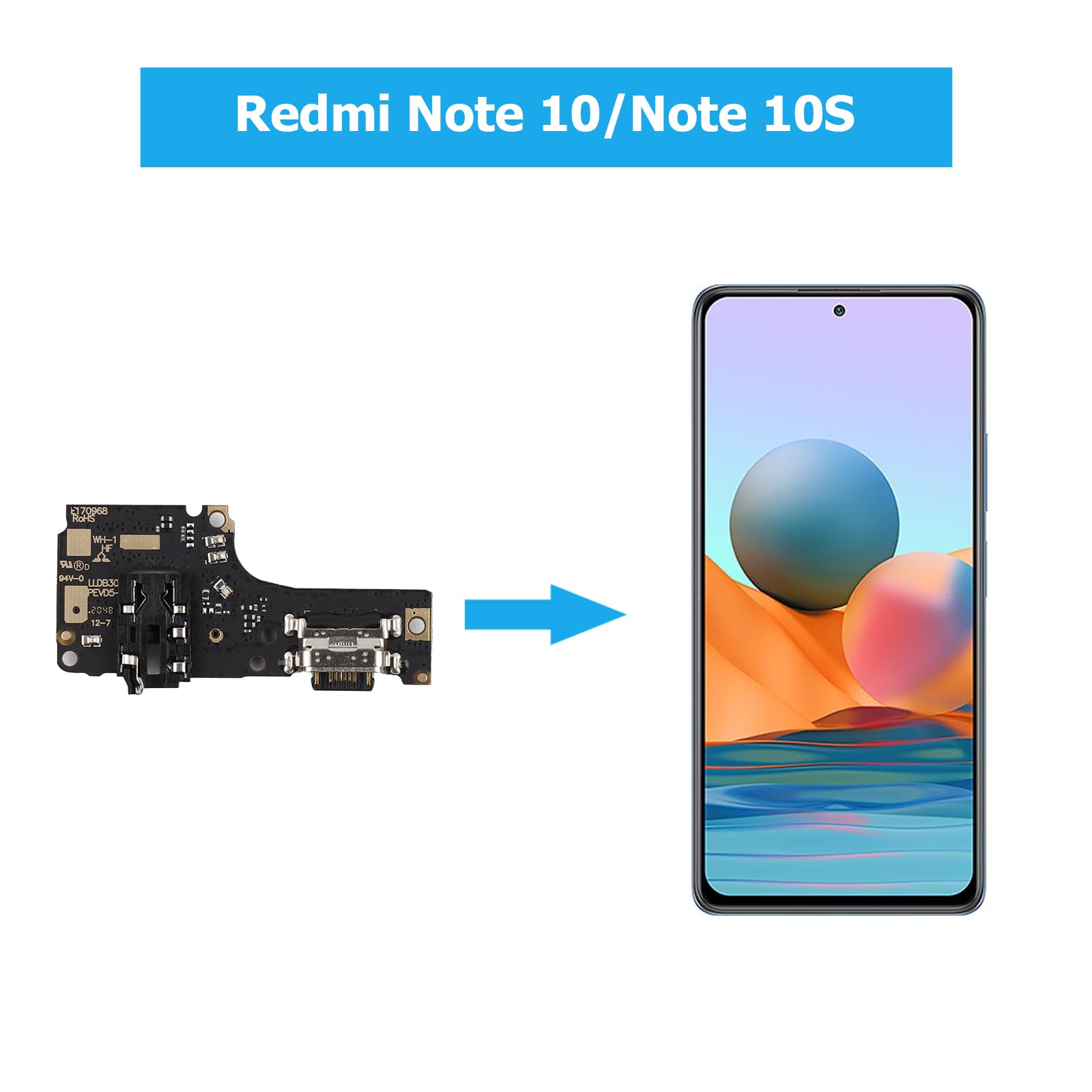Nuovo cavo Duotipa Dock Connector Flex per Xiaomi Redmi Note 10/Note 10S, cavo Flex USB tipo C porta di ricarica di ricambio per Note 10/Note 10S.