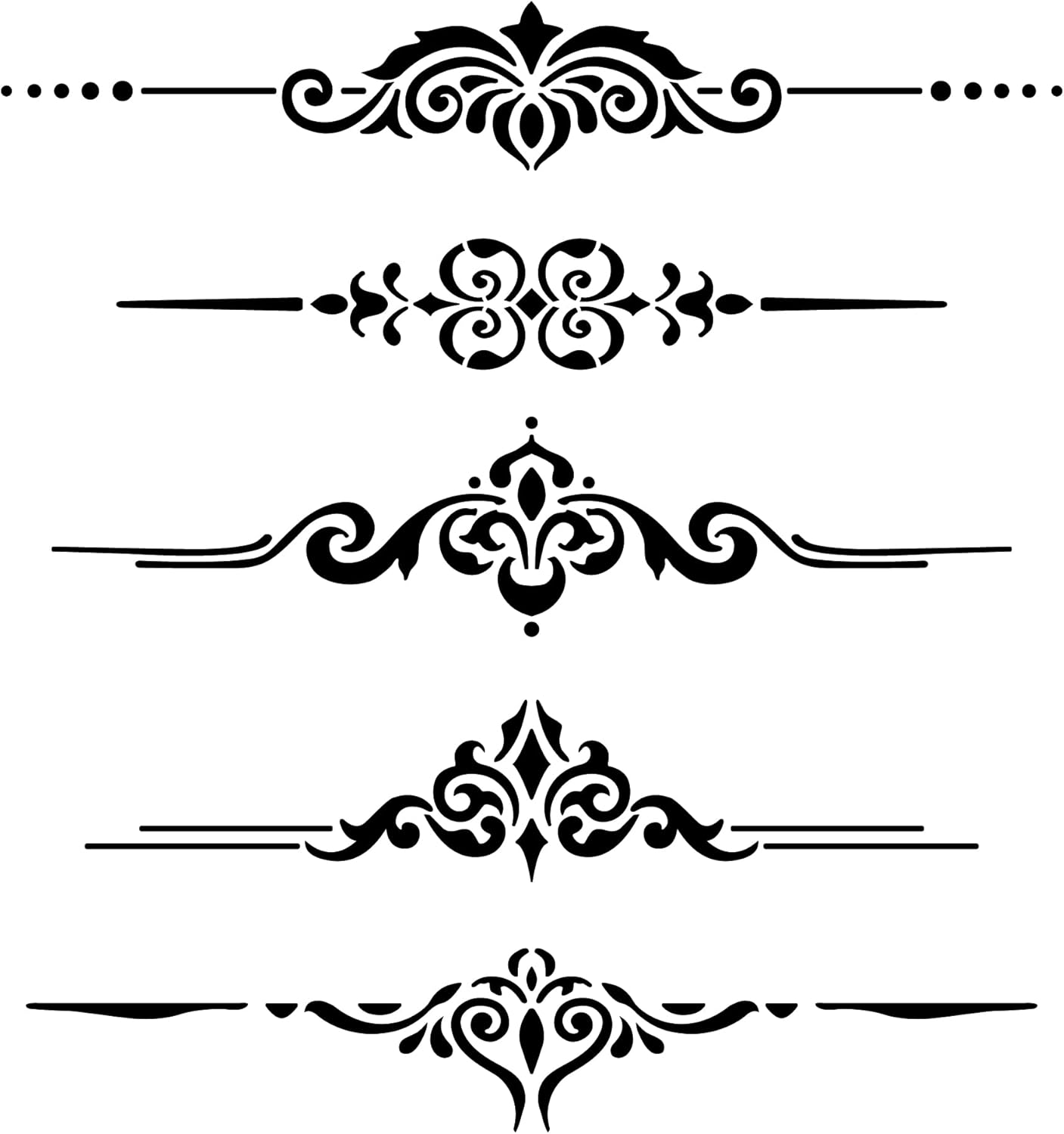 Furniture Details Stencil (10 mil Plastic) | Decor Stencils for Painting on Wood, Wall, Tile, Canvas, Paper, Fabric, Furniture and Floor | Reusable Stencil | FS090 by Designer Stencils