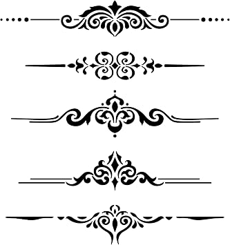 Furniture Details Stencil 10 mil Plastic | Decor Stencils for Painting on Wood, Wall, Tile, Canvas, Paper, Fabric, Furniture and Floor | Reusable Stencil | FS090 by Designer Stencils