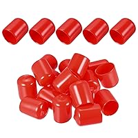 Vista 10 de DMiotech Paquete de 25 protectores de rosca de tornillo negros de 1 pulgada de identificación, tapas de extremo de goma, tapas de perno