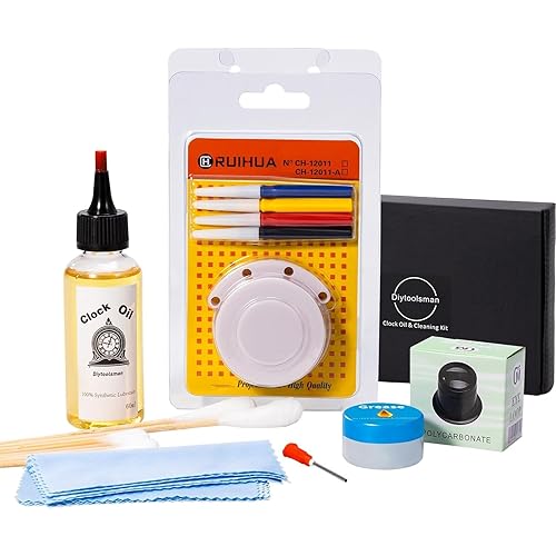 100% Synthetic Clock Oil kit, Lubricate and Cleaning for Grandfather, Cuckoo, Mantel, and All Other Clocks, Easy-Follow Oiling Instructions