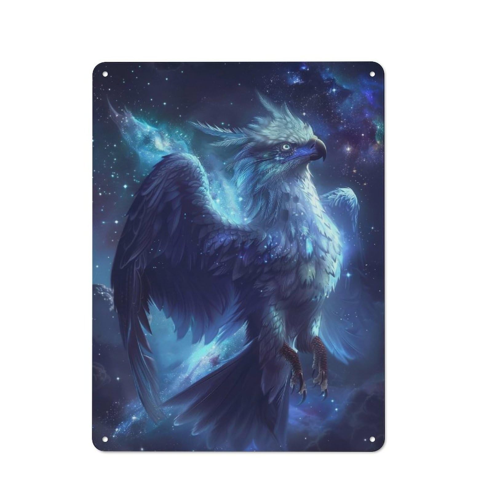 Junmoney Griffin Legendary Creature Decorative Tin Plaque With Design 40X30cm, Old Style Bar Wall Plaque For Bar, Kitchen, Garage Or Games Room