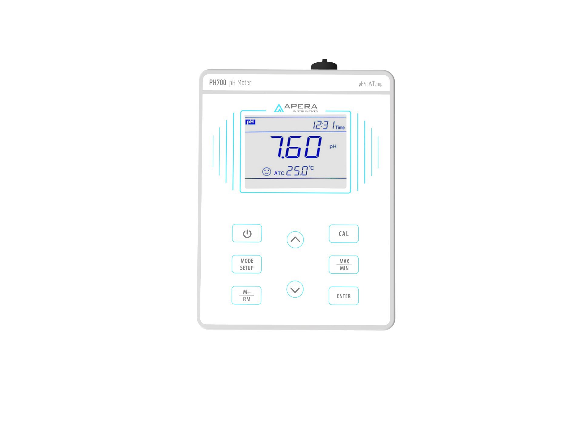 Apera Instruments PH700 pH Meter fürs Labor, Benchtop, 0.01 Genauigkeit, 1-3 Punkt Kalibrierung, Temperatur, inkl. Elektrode